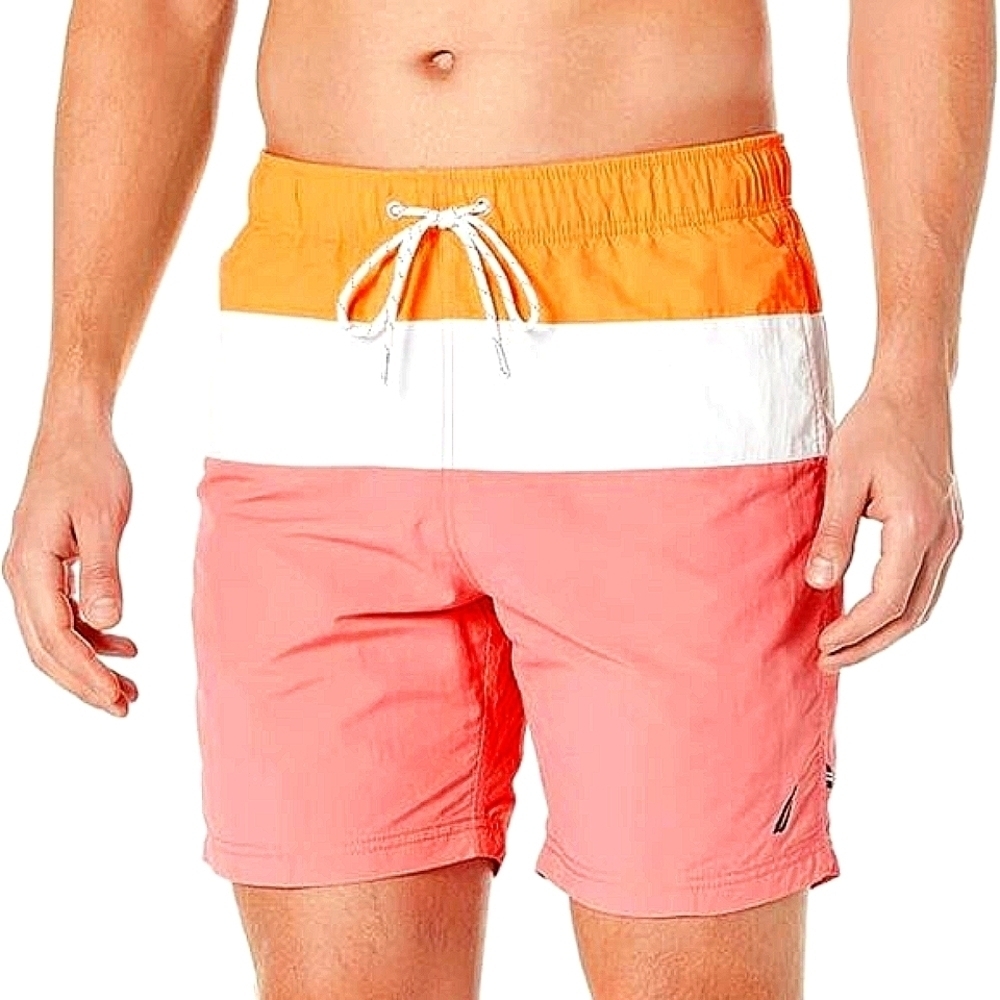 NWT Nautica Men's Sustainably Crafted 8" Swim Shorts Size Large